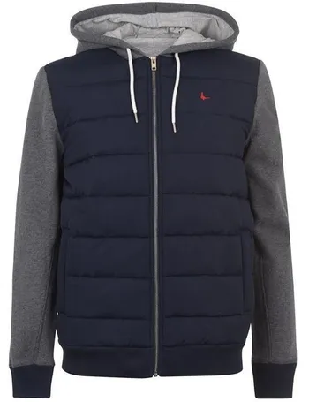 jack wills zip up moletom com capuz mens