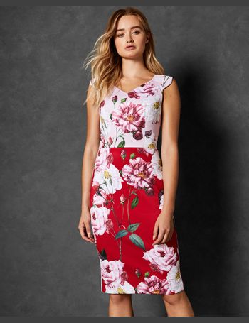 ted baker pink and red dress