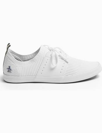 mens white knitted trainers