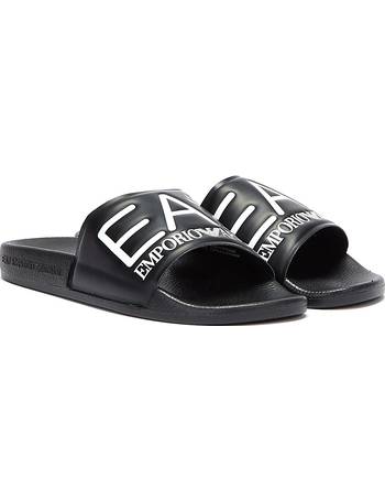 Cheap Womens White Emporio Armani Branded Thong Sandals | Soletrader Outlet