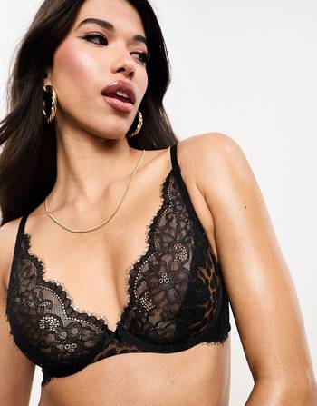 Hunkemoller Mitzy lace strappy non padded plunge bra with hardware