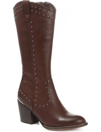 pavers tan knee high boots