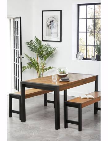 next ellison dining table and bench set