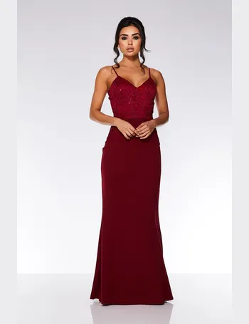 quiz berry maxi dress