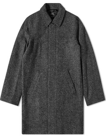 Y Belt Brushed Wool Coat Grey