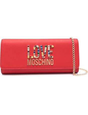 Love Moschino Gift Capsule clutch with rhinestones