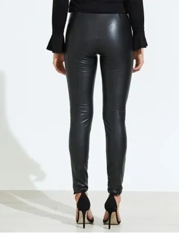 Faux Leather Side Zip Skinny Leggings