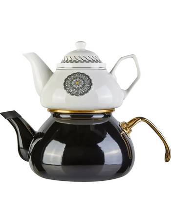 Karaca Retro Enamel Induction Teapot Set, Anthracite - KARACA UK