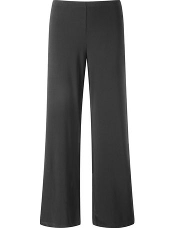 Palm Print Wide Leg Elasticated Trousers