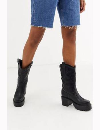 wintu long chunky western boots