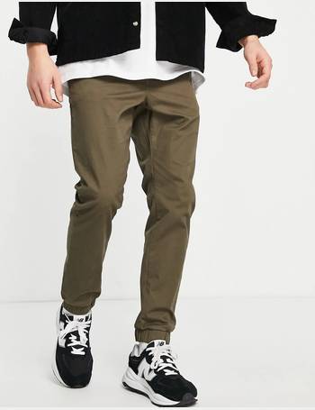 Only & Sons slim fit cargo trouser with cuffed bottom in khaki
