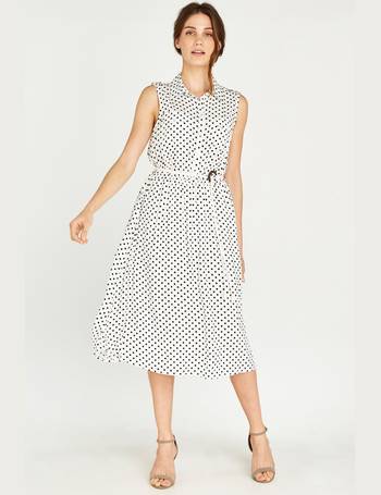 apricot polka dot dress