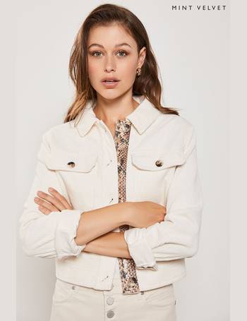 Mint velvet cropped outlet denim jacket