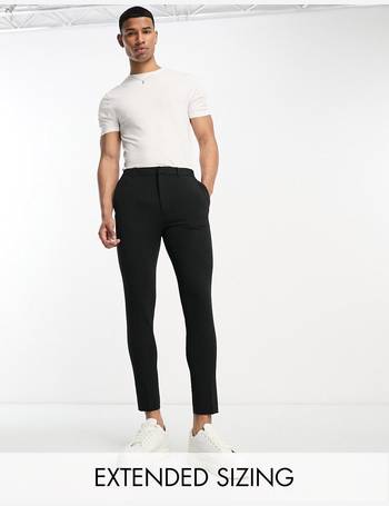 Skinny Fit Cropped trousers  Dark beigeChecked  Men  HM IN