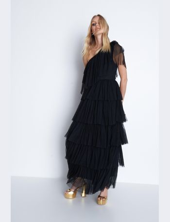 warehouse tiered ruffle maxi dress
