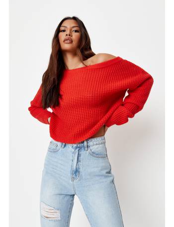 Missguided off shoulder jumper sale