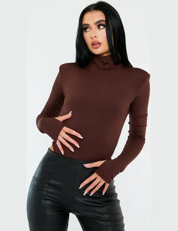 High Neck Frill Sleeve Bodysuit