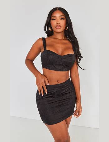 PRETTYLITTLETHING Black Cut Out Bralette