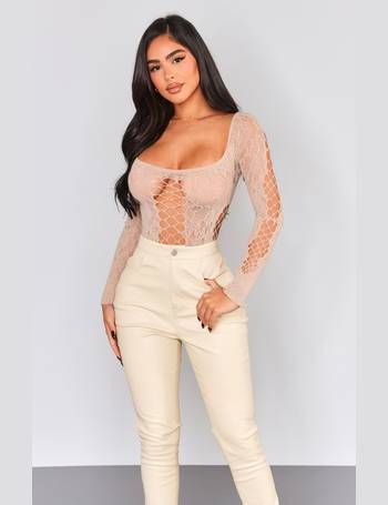 PRETTYLITTLETHING White Lace Bodysuit, Tops