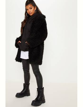 black teddy bear jacket long