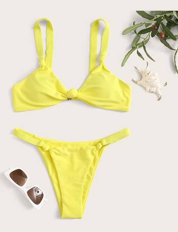 shein yellow bathing suit