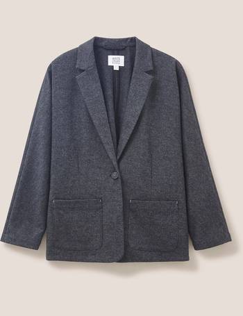 Mink Textured Wool Look Oversized Blazer