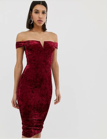 ax paris red velvet dress