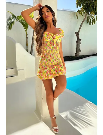 Pink boutique yellow clearance dress