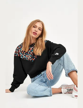 nike heritage floral crew sweater