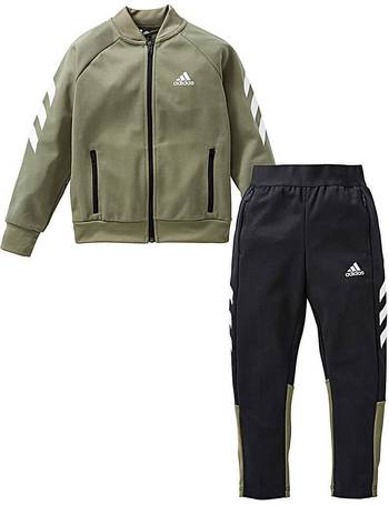 boys adidas khaki tracksuit