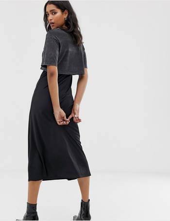 Allsaints benno tee cheap slip midi dress