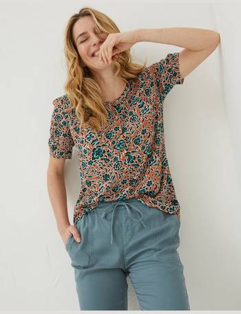 FETICO】Floral print gathered blouse - cmcb2dejulho2.com.br