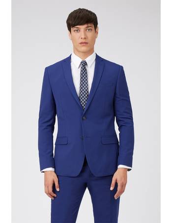 Limehaus Slim Fit Suit Slate Blue 100% Wool