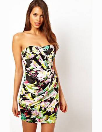 Lipsy stella & clara print clearance button dress