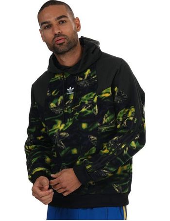 adidas originals linear fleece overhead moletom com capuz green
