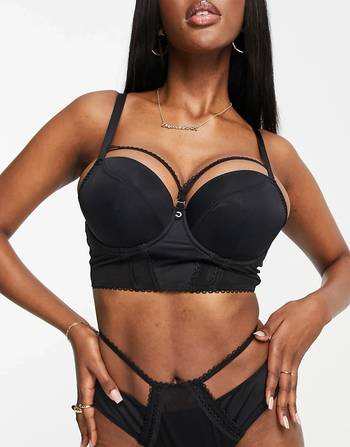 Curvy Kate Fuller Bust All Night Scoop Balcony Bra In Shimmer Black