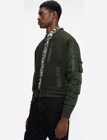 lobster wadded bomber jacket