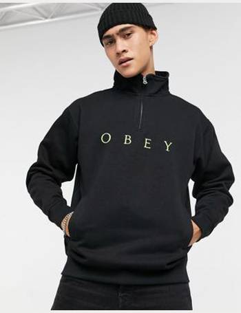 Shop Obey Men s Zip Sweatshirt up to 40 Off DealDoodle