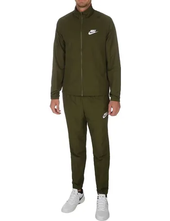 khaki green nike tracksuit