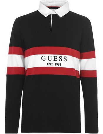 guess long sleeve polo