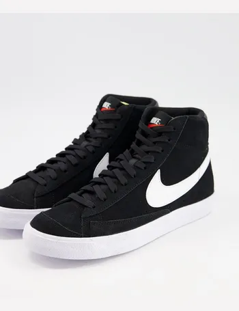 men's nike black suede trainers