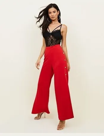 new look red lace bodysuit