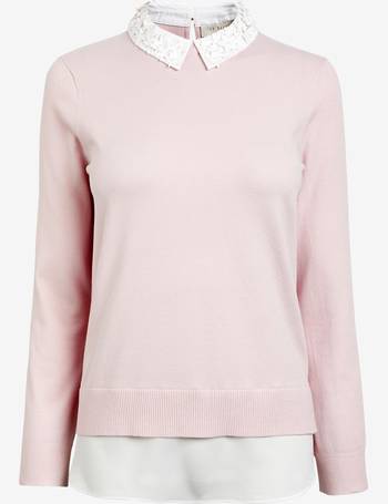 ted baker embellished collar jumper