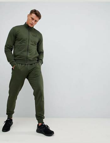 khaki green ea7 tracksuit