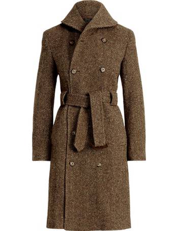 Polo Ralph Lauren Plaid Wool Herringbone Coat