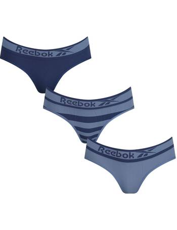 Reebok Pansy 3 pack briefs in blue grey and white