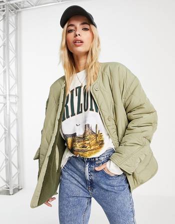 Pull&Bear Faux Fur Lined Bomber, $30, Asos