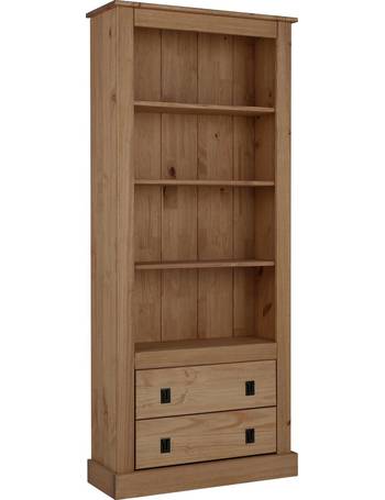 Argos Wood Bookcases Up To 70 Off, Habitat Maine 4 Shelf 2 Drawer Bookcase White