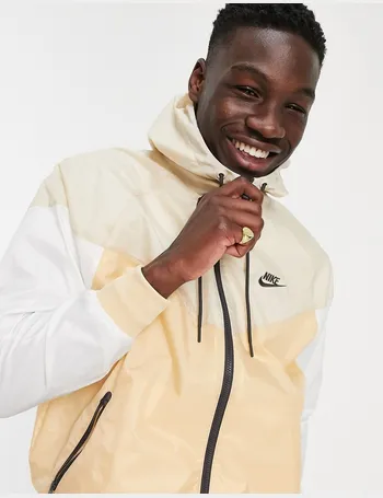 nike revival woven windrunner jacket in off white