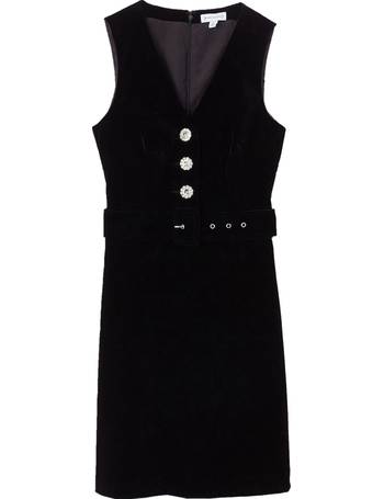 warehouse cord pinafore dress